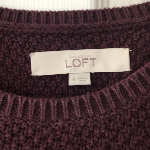 LOFT maroon sweater - size M - Picture 2 of 3